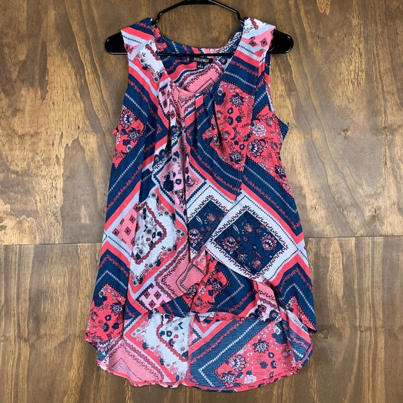 Roz & Ali Womens Blouse Floral Geometric Momcore Classiccore Stretch Large - Picture 1 of 9